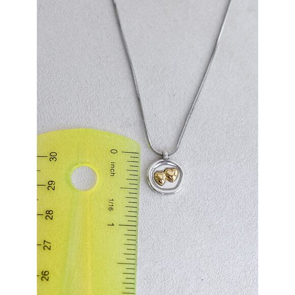 Brighton Have Heart Dainty Pendant Necklace Gold Tone Hearts Engraved 16-18" - Picture 3 of 5